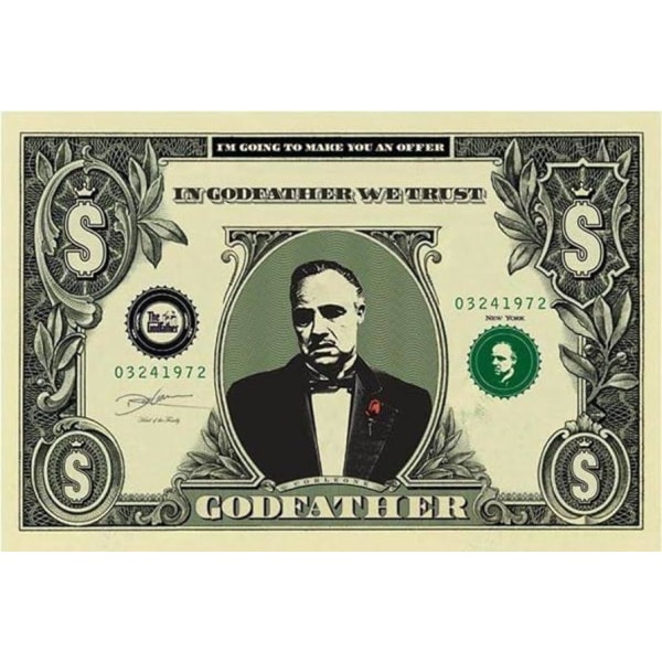 Gudfadern . The Godfather - Dollar bill multifärg