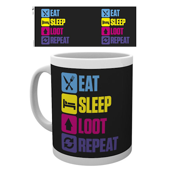 Battle Royale - Gaming - Eat Sleep Loot Repeat- Mugg multifärg