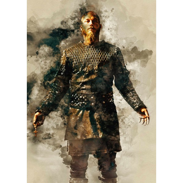 A3 Print - Vikings - Ragnar Lothbrok multifärg