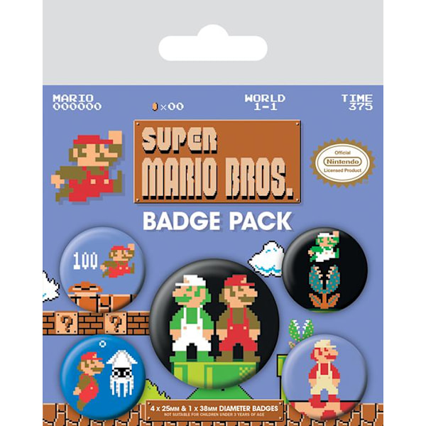 Badge Pack - Super Mario Bros Multicolor