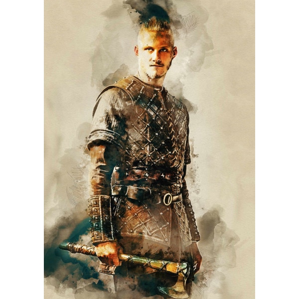 A3 Print - Vikings - Bjørn Lothbrok Multicolor