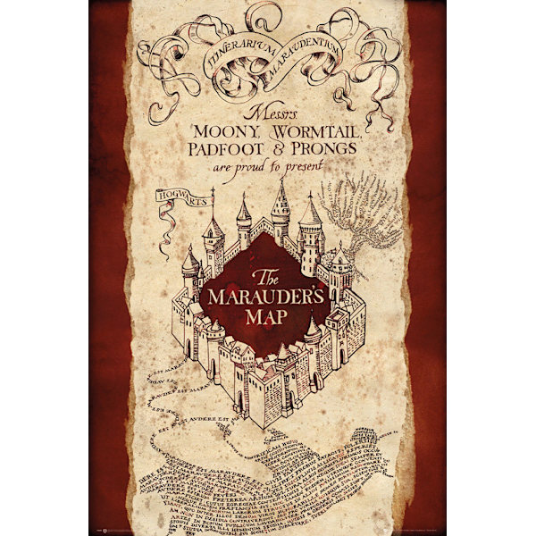 Harry Potter - Marauders map multifärg