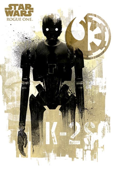Star Wars Rogue One -K-2S0 Grunge multifärg