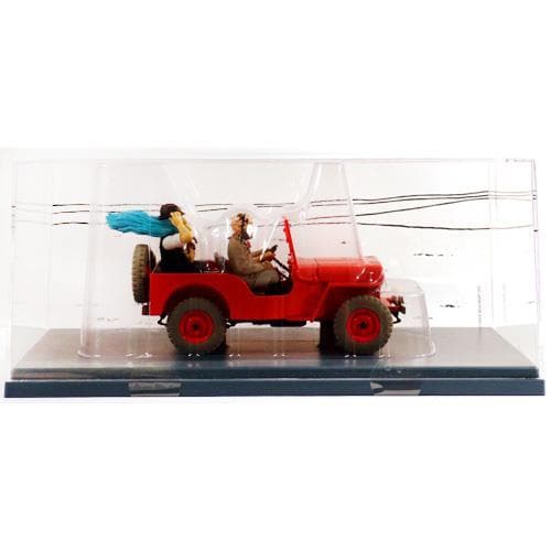 Tintin - 1:24 Modellbil #47 - Röd Jeep Willys multifärg