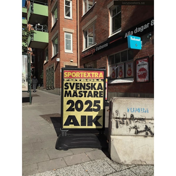 A3 Print - AIK - Svenska mästare 2025! multifärg