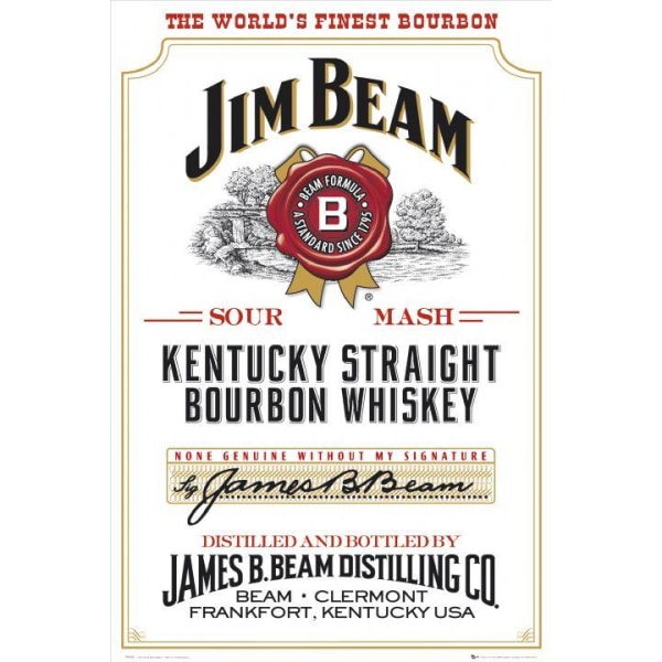 Jim Beam Whisky - Pullon etiketti Multicolor