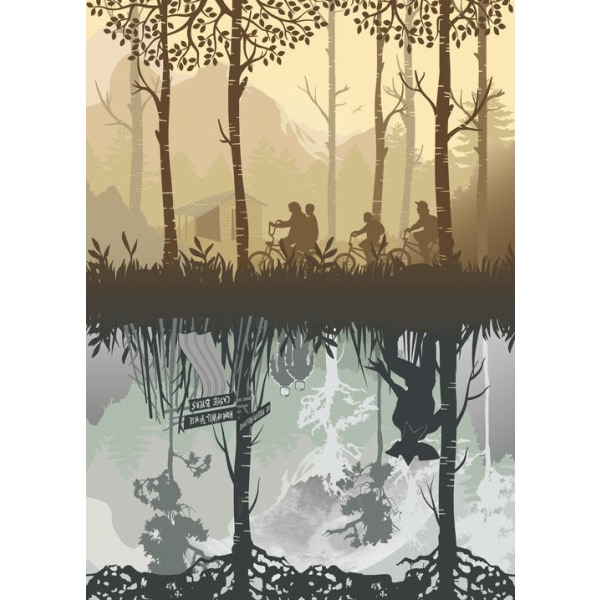 A3 Print - Stranger Things - Riding the bikes Multicolor