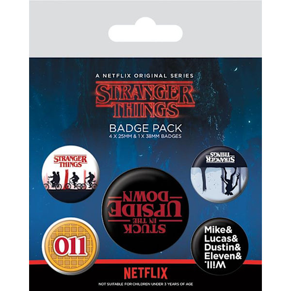 Badge Pack - Stranger Things (Upside Down) Multicolor