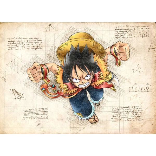 A3 Print - One Piece - Luffy Hands multifärg