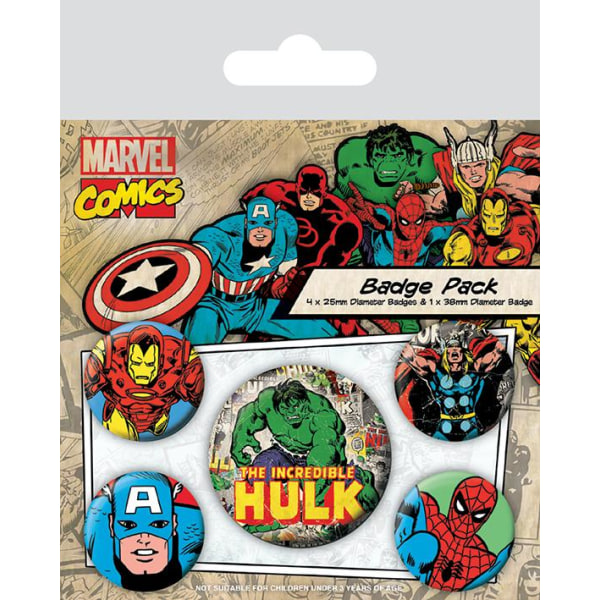 Badge Pack - Marvel Comics (Hulk) multifärg