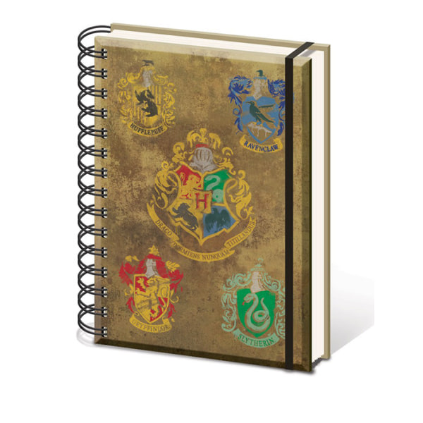 Muistikirja - Harry Potter - Tylypahkan harja ja neljä taloa Multicolor