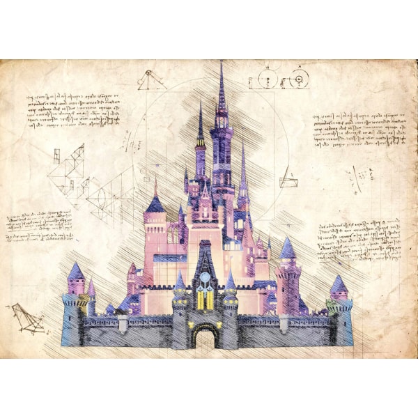 A3 Print - Disney Castle multifärg