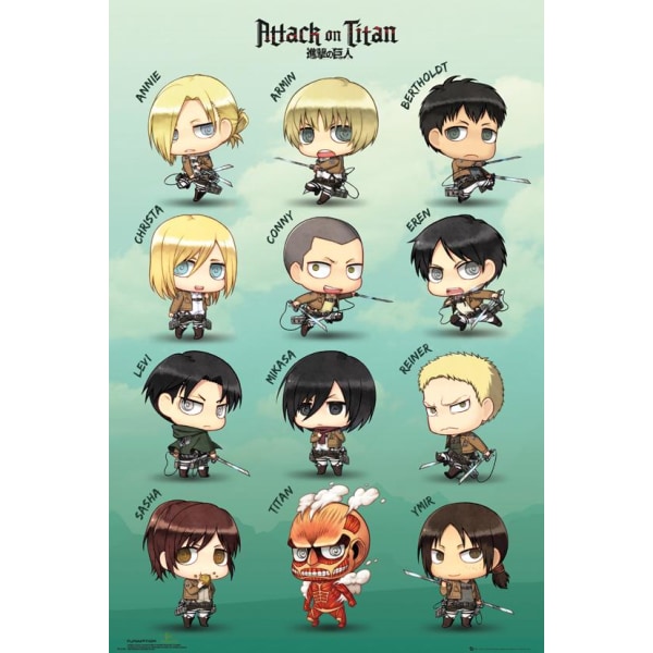 Attack On Titan - Chibi Characters multifärg