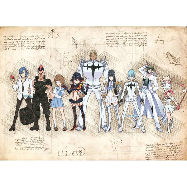 A3 Print - Kill la Kill - Group 1 multifärg