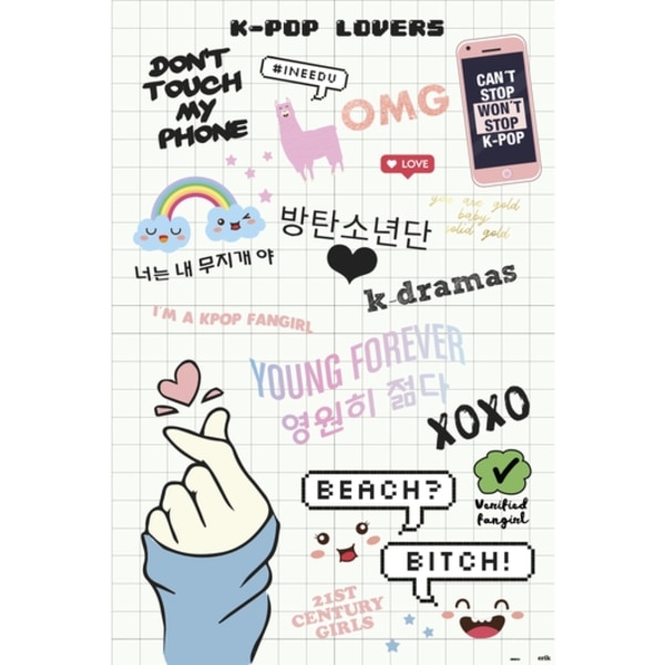 K POP LOVERS - POSTER Multicolor