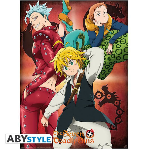 THE SEVEN DEADLY SINS - Poster "Ban, King & Meliodas" Multicolor