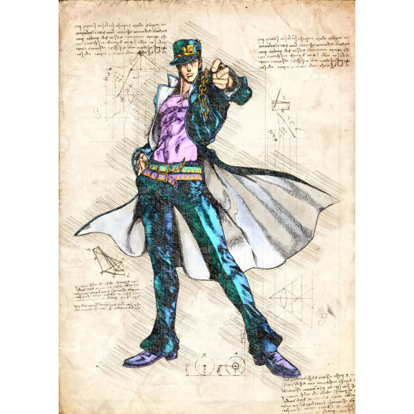 A3 Print - Jojo's bizarre adventure - Jojo3 multifärg