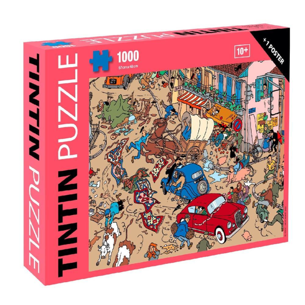 Tintin - Pussel - Bilkrasch multifärg M