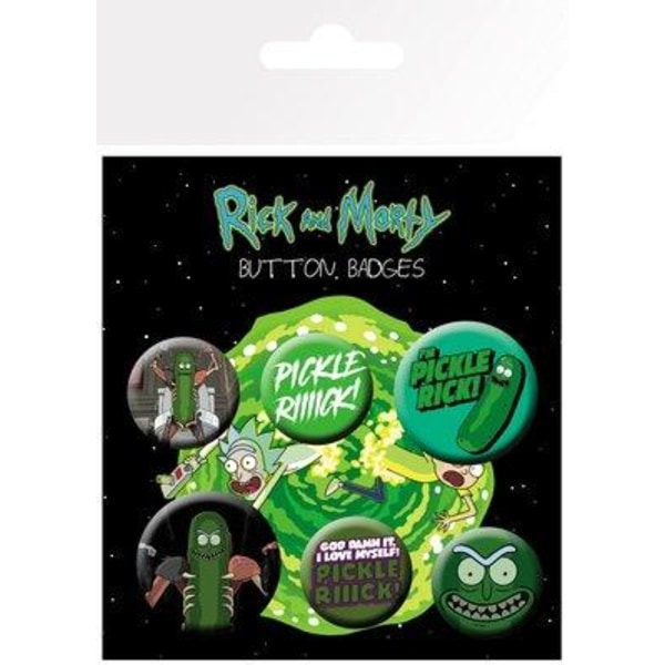 Badge Pack RICK AND MORTY Pickle Rick multifärg