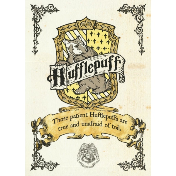 A3 Print - Harry Potter - Hufflepuff Crest multifärg