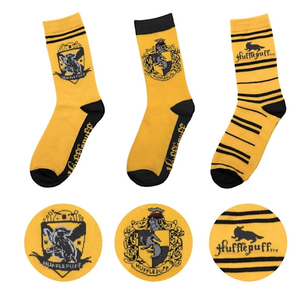 Harry Potter - Strumpor - Hufflepuff 3-Pack multifärg one size