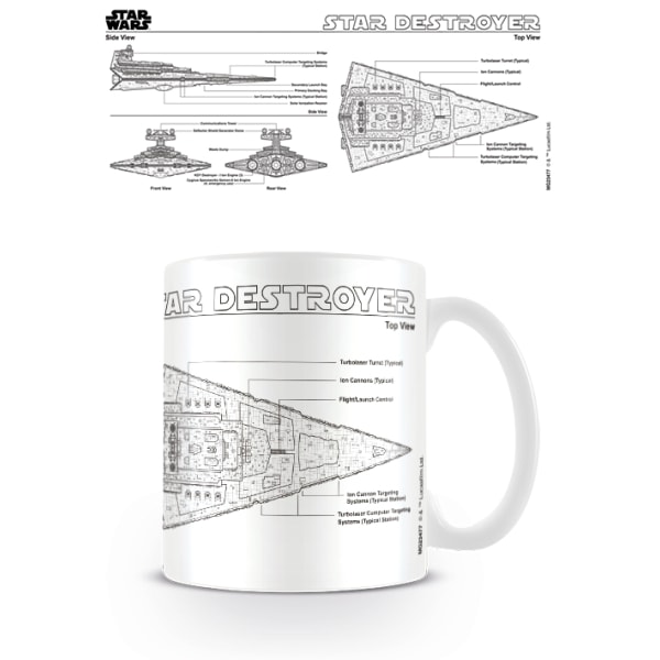 Star Wars - Star Destroyer Sketch - Mugg Multicolor