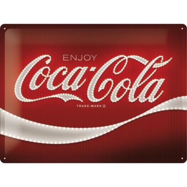 Metallskylt 30Ã—40 cm Coca-Cola Logo multifärg