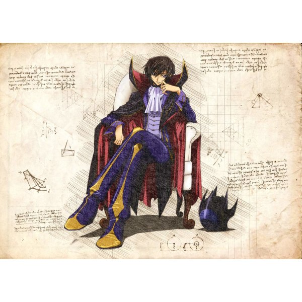 A3 Print - Code Geass - Zero Lelouche Multicolor