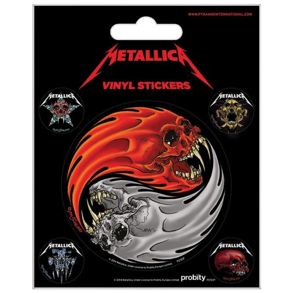 Klistermärken - Metallica (Yin & Yang Skulls - Pushead) multifärg