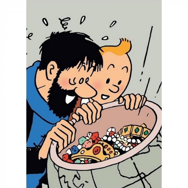 Tintin - Plastficka A4 - Enhörningens hemlighet 3 Multicolor