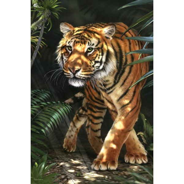 David Penfound Art - Tiger in the Jungle Multicolor