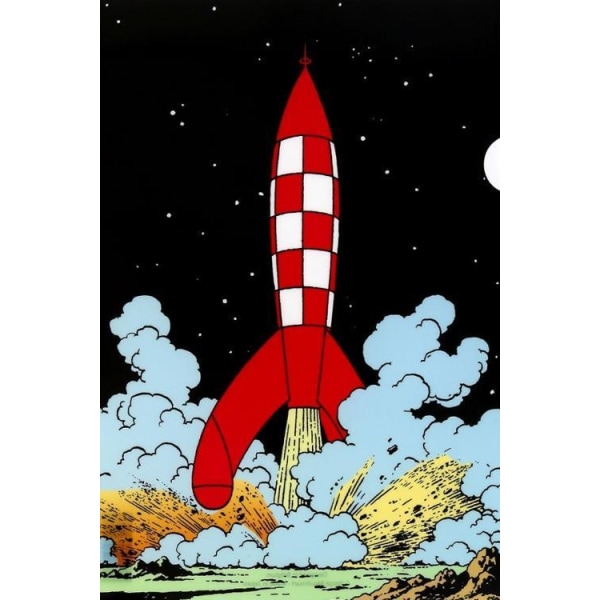 Tintin - Plastficka A4 - Månraket multifärg
