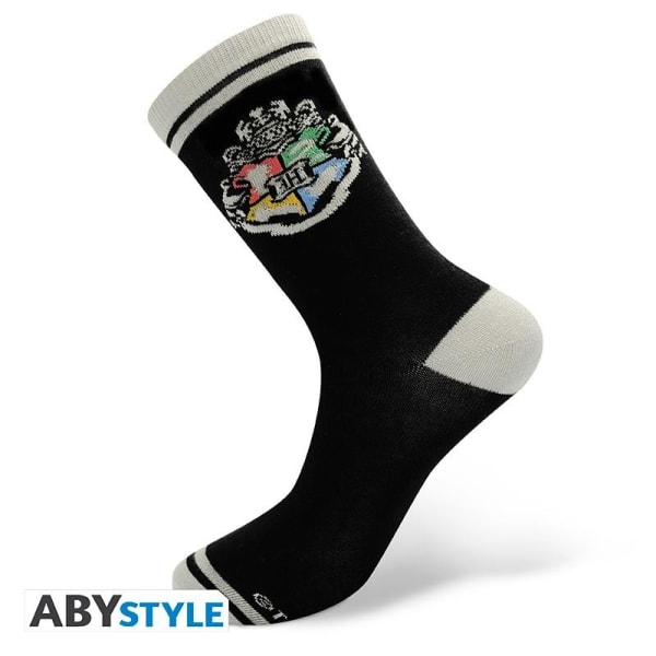HARRY POTTER - Strumpor - Black & Grey - Hogwarts Multicolor one size