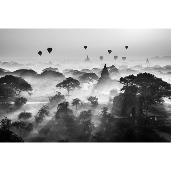 Balloons Over Bagan Multicolor