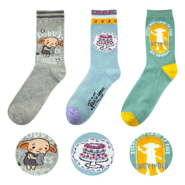 Harry Potter - Strumpor -  Dobby 3-Pack multifärg one size