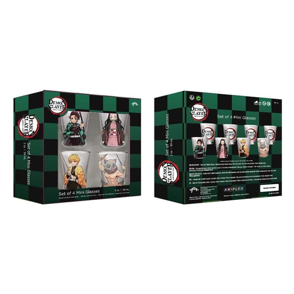 Demon Slayer Shotglas 4‑pack multifärg