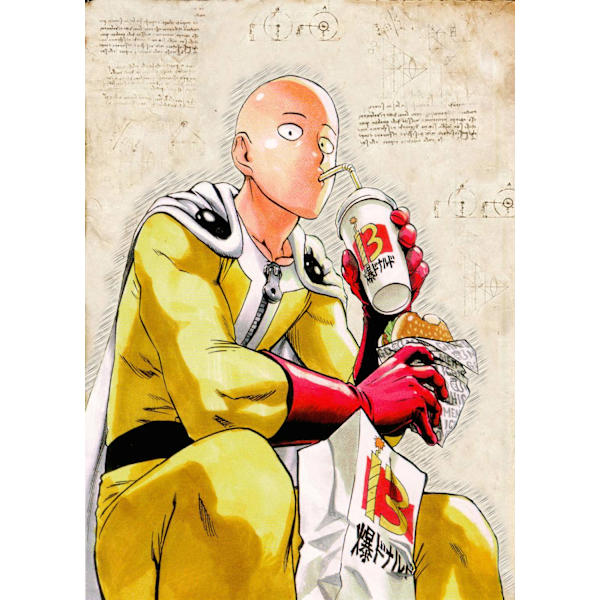 A3 Print - One Punch Man - Drink multifärg