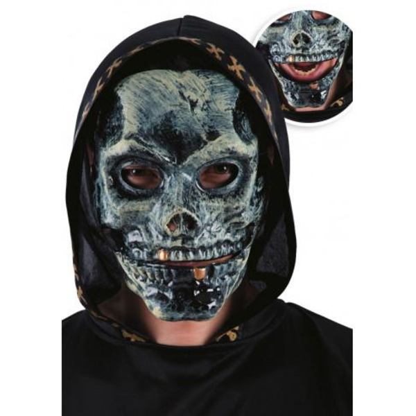 Ansiktsmask - Döskallemask med ledad käke multifärg