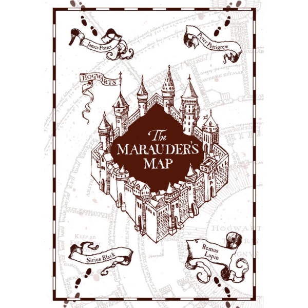 A3 Print - Harry Potter - Marauders Kort Multicolor