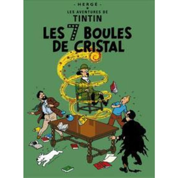 Poster -Tintin Les Sept Boules de cristal De sju kristallkulorna multifärg