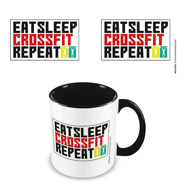EAT SLEEP CROSSFIT REPEAT - BLACK multifärg