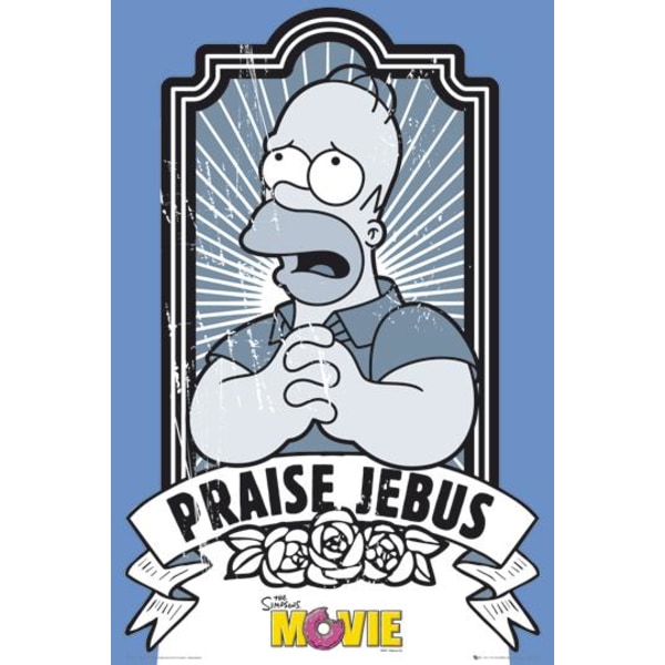The Simpsons - Praise Jebus multifärg