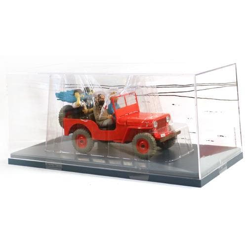 Tintin - 1:24 Modellbil #47 - Röd Jeep Willys multifärg