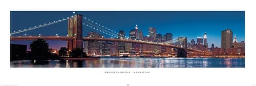 Brooklyn Bridge - Manhattan - Stor poster multifärg
