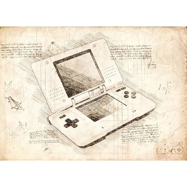 A3 Print - Nintendo DS multifärg