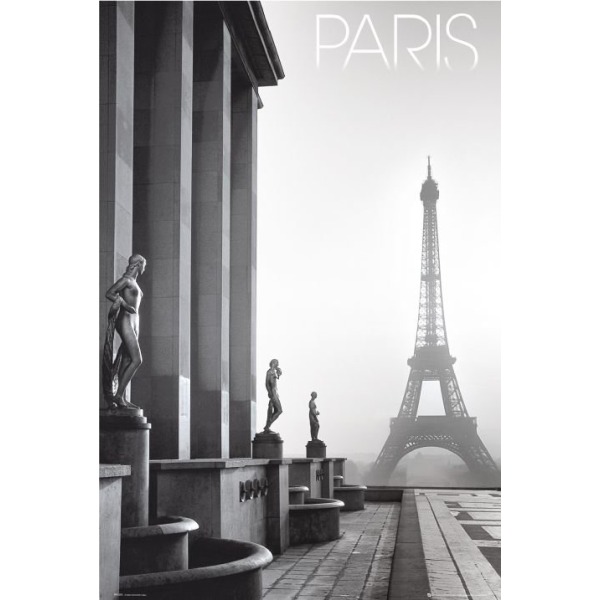Paris - Eiffeltornet Black and White Multicolor