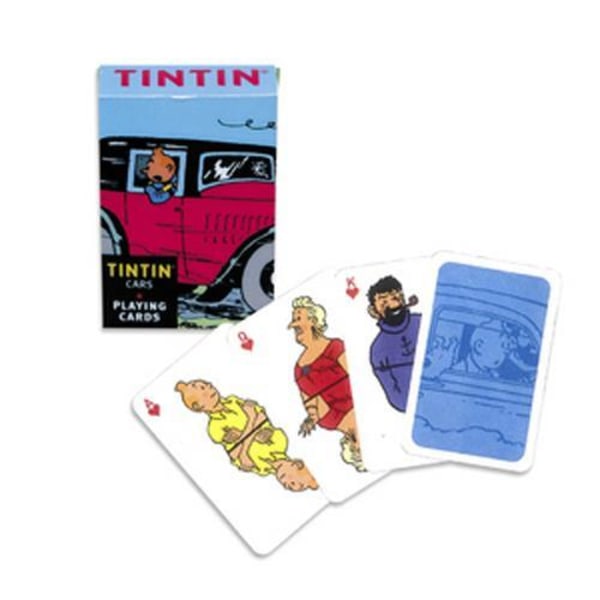 Tintin - Spelkort Bilmotiv multifärg