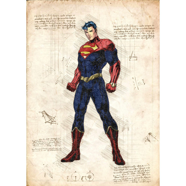 A3 Print - Superman multifärg