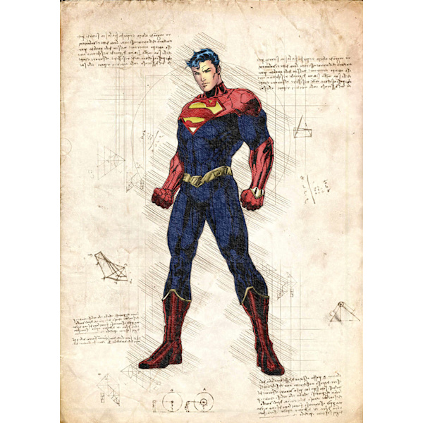 A3 Print - Superman multifärg