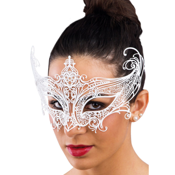Ansiktsmask - White metal mask multifärg